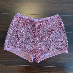 Pink Sequin High Waisted Hot Pants 💖